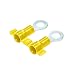 Panduit PV10-6RB-2K Reel Smart System Ring Terminals, Vinyl Insulated, Funnel Entry, 12 - 10 AWG Wire Range, Yellow, #6 Stud Size, 0.04" Stock Thickness, 0.225" Max Insulation, 0.31" Width, 0.31" Center Hole Diameter, 1.02" Length (2000 Pieces Per Reel)