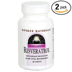 Source Naturals Resveratrol, Tablets, 60 tablets (Pack of 2)