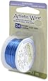 Artistic Wire 24-Gauge Silver Plated Silver Blue Wire, 10-Yards