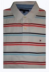 Men's Tommy Hilfiger Polo Shirt Short Sleeved Striped XL