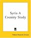 Book Syria A Country Study