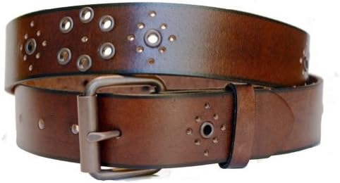 NickelFreeBelts Women's Brass Accent Nickel Free Belt 30"-34" Brown