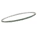 14k White Gold Emerald w/ Black Rhodium Bangle