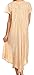 Sakkas 14802 - Faye Cap Sleeved Cotton Caftan Cover Up Dress - Natural - OS