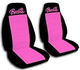 2 black and hot pink "Barbie" car seat covers for a 2000 Pontiac Sunfire