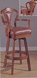 Traditional Style Walnut Finish Wood Bar Stool Counter Chair