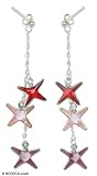 Earrings, 'Volcano Sparkle' 0.6 W 2.8 L
