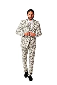 OppoSuits Men's Cashanova Party Costume Suit, Multi, 42