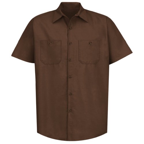 Red KapMen's Industrial Work Shirt, Regular Fit, Short Sleeve