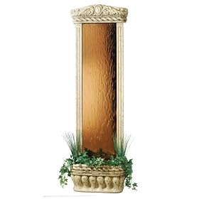 Bluworld WG6WB 72 x 23 x 11 Smooth Bronze Mirror Weathered Ancient Stone Frame Water... by Bluworld