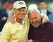 Arnold Palmer and Jack Nicklaus PGA Golf 8x10 Photograph Hugging and Smiling