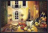Kitchen in Tuscany, A, Framed Art Print by Karel Burrows