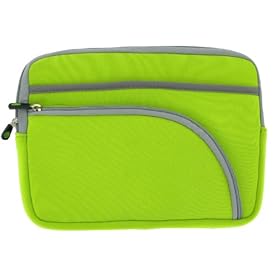 Assorted Colors - Triple Pocket Neorpene Sleeve Case Compatible with MSI Wind U100 10-Inch Mini Laptop - Compatible with 3Cell and 6Cell Extended Battery (MSI Wind U100 Laptop NOT included)