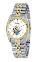 Disney Men's D104S775 Mickey Mouse and Friends Two-Tone Bracelet Watch