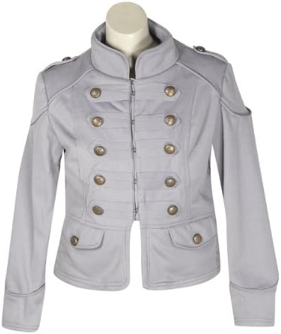 Plus Size Go Grey Military Coat --Size: 2x Color: Heather Grey