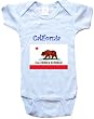 CALIFORNIA FLAG - Flag-Series - White, Blue or Pink Onesie / Baby T-shirt