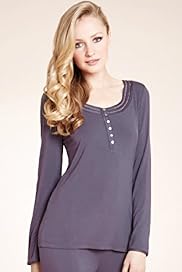 Autograph Satin Trim Pyjama Top