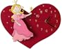 Mila Childrens Wall Clock Fairy Princess, Hand Painted, Width 28 cm