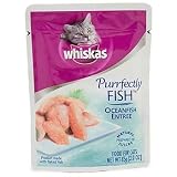 Whiskas Cat Food, Purrfectly Fish Oceanfish Entrée, 3 oz (Pack of 24)