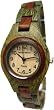 Tense Ladies Round Classic All Natural Wood Watch Green/Sandalwood L7509GS