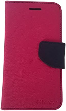 Honovi(Tm) 2 card slot leather Flip Cell Phone Cases for for Samsung G360 (Hot pink)