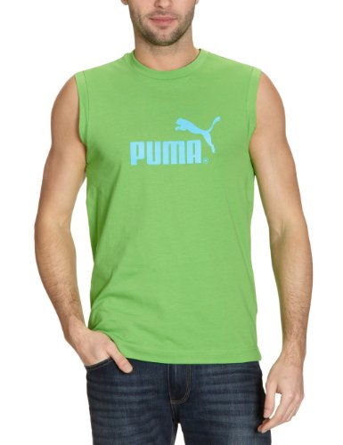 PUMA Herren T-Shirt Large Logo Sleeveless, classic green-aquarius, M, 810021 25 Preisvergleich