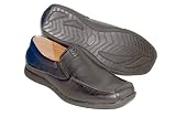 BLACK MAN MADE PREMIUM GRADE LEATHER UPPERS. BLACK BEAUTY GOOD LOOKS Designer Lightweight Men's Loafer. Stylish GIORGIO BACCINI style #1821 by AMERICAN SHOE FACTORY