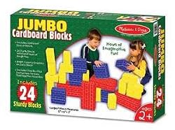 MELISSA & DOUG 24 PC BASIC CARDBOARD BLOCKS