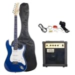 AB 39" Metallic Blue Electric Guitar w/ 5 Watt Amp - Beginners Combo Pack