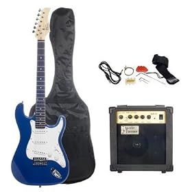 AB 39 Metallic Blue Electric Guitar w  5 Watt Amp - Beginners Combo Pack by 