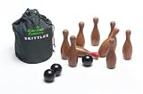 Skittles - Hardwood wooden skittles inc 3 wooden balls - skittles measure 9inches