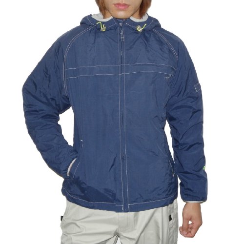 Mens RUSTY Zip-Up Fleece Lined Hooded Winter Jacket (Size:L)