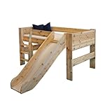 Popsicle Midsleeper Twin Loft Bed with Slide