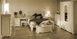 Victorian Shabby Chic Antique Ivory Bedroom Suite