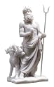 Hades (Pluto) and Cerberus, Greek Roman God of the Underworld Statue