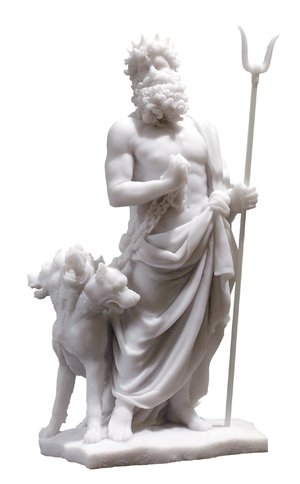 Hades (Pluto) and Cerberus 6138 , Greek Roman God of the Underworld Statue