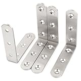 uxcell　アングルブラケット　L型　シェルフサポート　コーナー　ブレース　代替品　80mmx80mm　4個入り