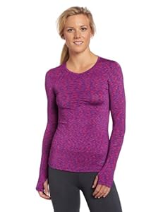 Saucony Women's Ruched Long Sleeve Top, Berry Crush, Small
