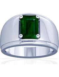 14K White Gold Emerald Cut Emerald Solitaire Ring (GIA Certificate)