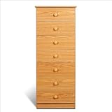 Prepac 7 Drawer Lingerie Chest in Oak Finish Prepac 7 Drawer Lingerie Chest in Oak Finish