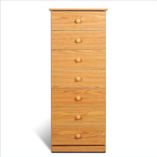 Prepac 7 Drawer Lingerie Chest in Oak Finish