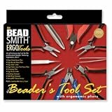 Beadsmith Deluxe Jewelry Pliers Ergonomic Tool Kit 9 Piece w/ Case