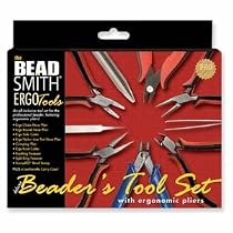 Beadsmith Deluxe Jewelry Pliers Ergonomic Tool Kit 9 Piece w/ Case