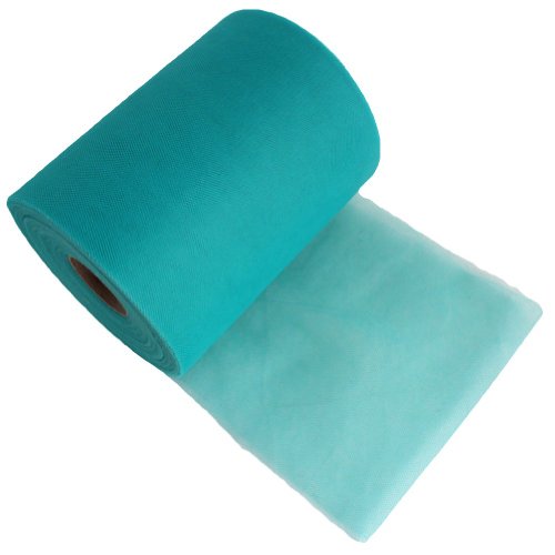 OurWarm 6 Inch x 100 Yards (300FT) Tulle Roll Spool Teal Blue