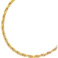 14K Two Tone Gold Fancy Link Chain 17"