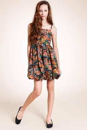 Girls' Limited Pure Cotton Floral Bow Dress