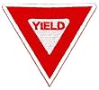 Yield Sign Embroidered Patch Iron-On Highway Road Biker Emblem