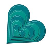 Spellbinders S4-136 Nestabilities 6-Piece Concentric Die Template, Classic Heart