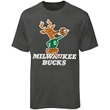 NBA Majestic Milwaukee Bucks Charcoal Bench II Vintage T-shirt (XX-Large)
