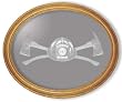 Decorative Etched Mirror - Firefighter Tribute Etching, Oval Solid Hardwood Framed Wall Mirror, 15 x 19 inches